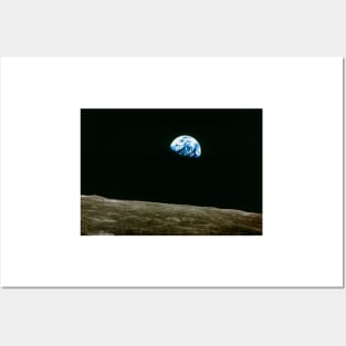 Earthrise over Moon, Apollo 8 (S380/0044) Posters and Art